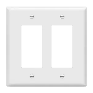 Enerlites Matte Finish Decorator/GFCI Two-Gang Wall Plate, Mid-Size