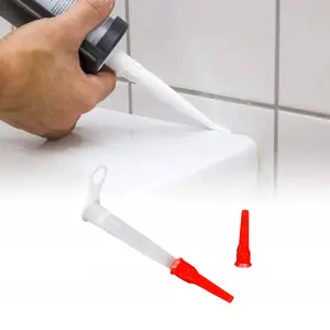 10 Piece PP Material Silicone Tube Nozzle Covers, Sealed Rubber Cylinders, Nozzle Screw Caps, Silicone Sealant Tubes, Replaceable Nozzles, Nozzles Tips