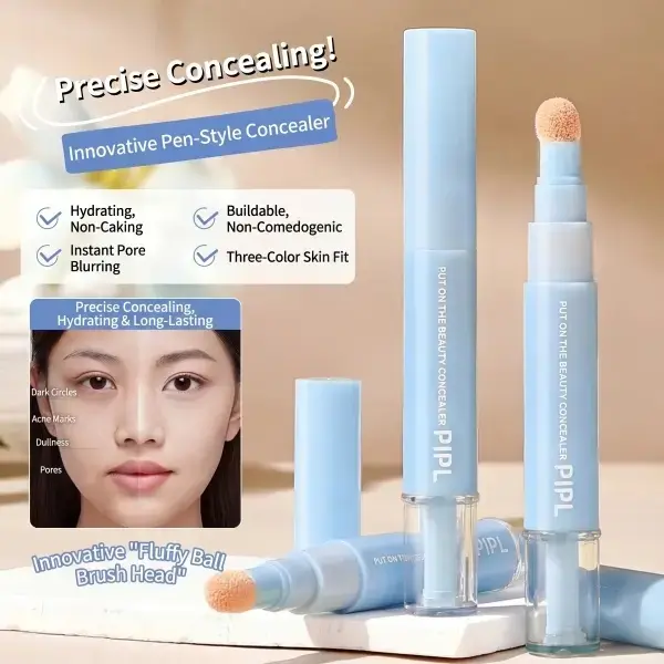Dual-Effect Concealer & Foundation Cream, 24-Hour High-Coverage Matte Finish for Acne Marks & Sculpting, Silicon-Free, 4.6g, Long-Lasting