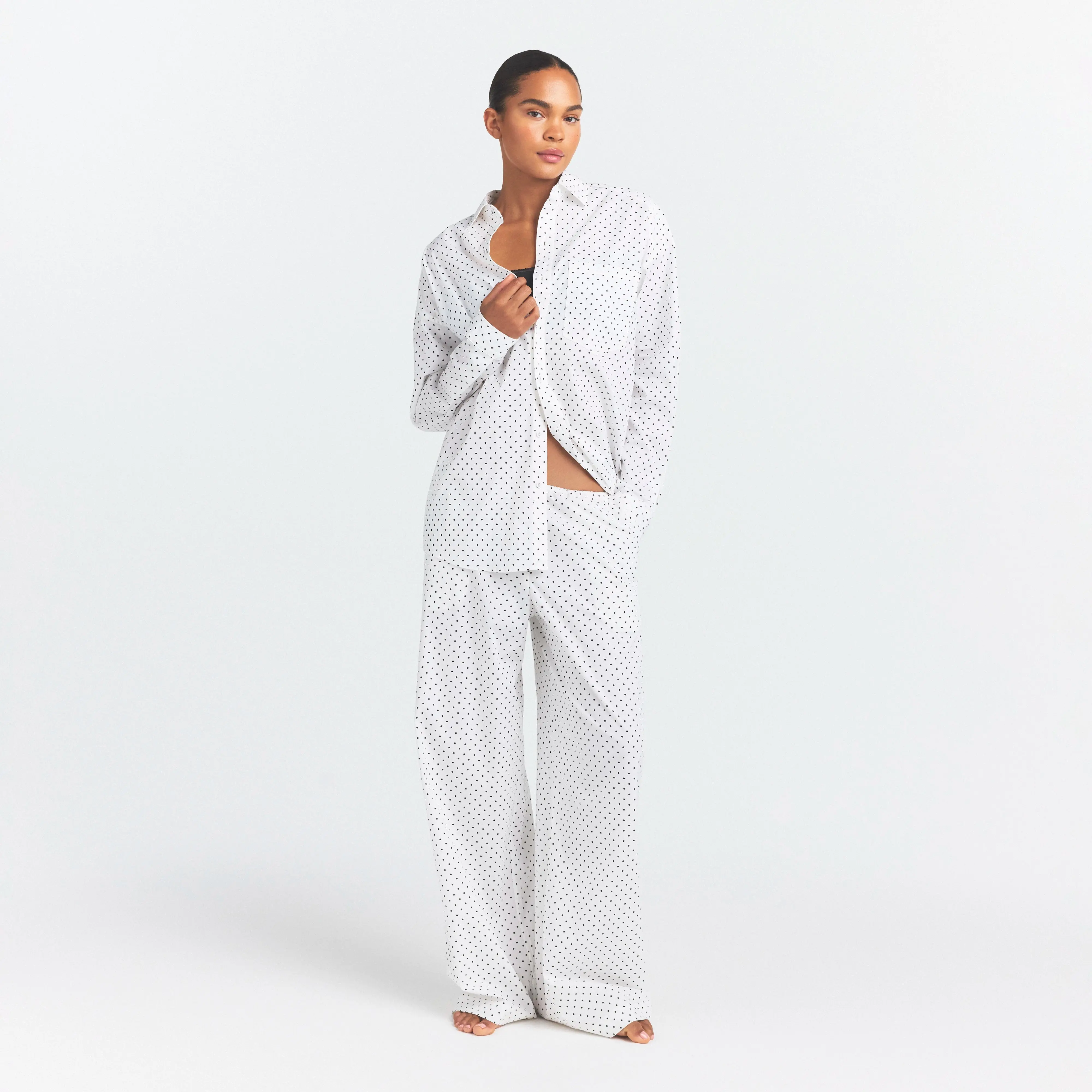SKIMS COTTON POPLIN OVERSIZED SLEEP SET SKIMS COTTON POPLIN OVERSIZED SLEEP SET