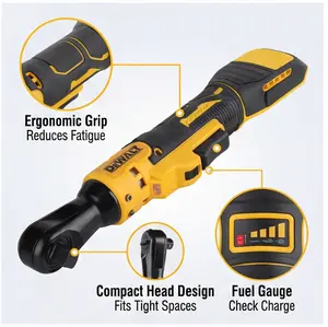 DEWALT DCF512 20V Max Brushless 1/2 Inch Right Angle Ratchet Wrench With 95Nm Torque And 2500RPM Speed Compact Cordless Power Tool Fits Narrow Spaces For Daily Automotive Repair Work