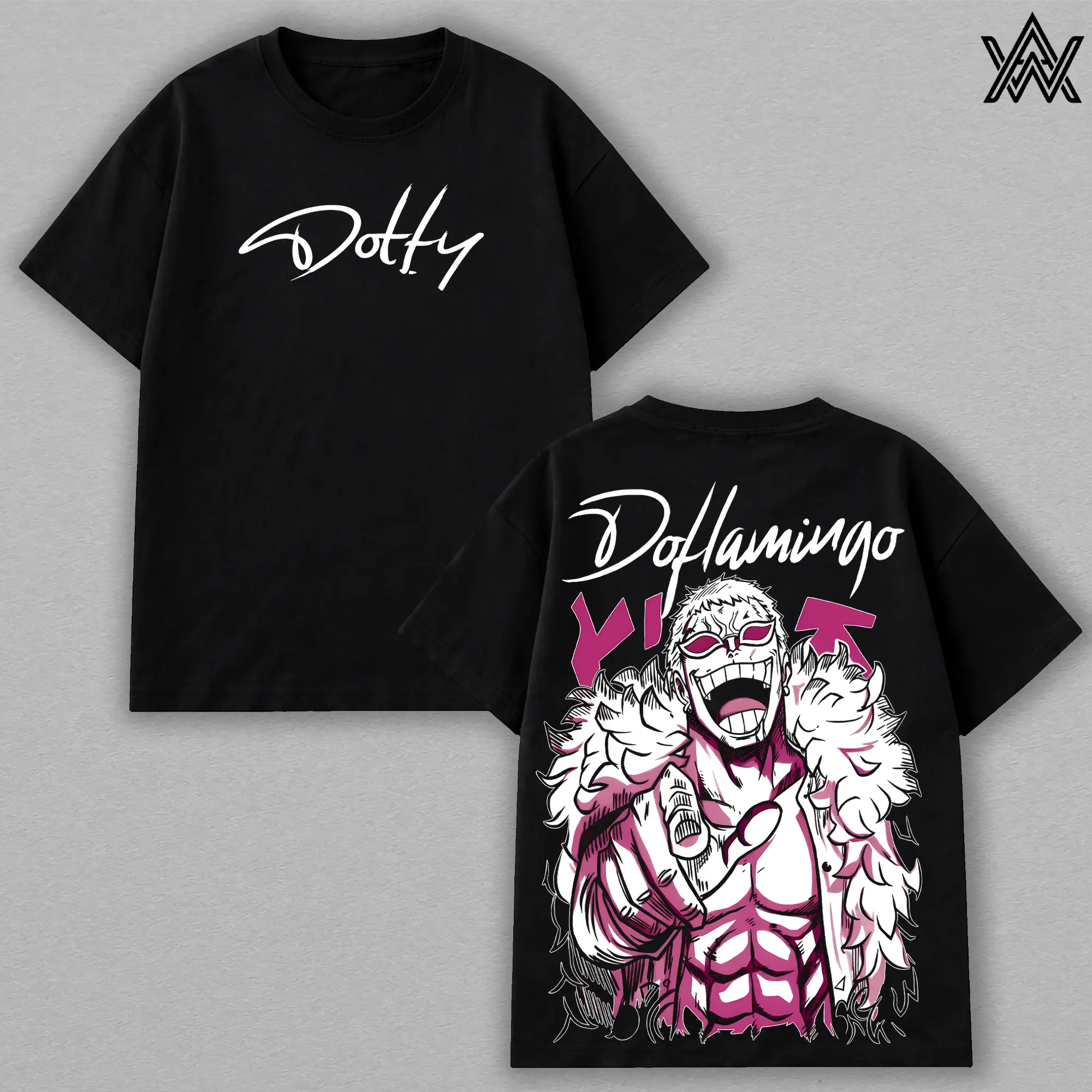 Donquixote Doflamingo Tee – One Piece Anime Manga T-Shirt, Heavenly Demon Pirate Graphic Tee, Unisex Oversized Casual Shirt, Donquixote Family Villain Anime Tee, Iconic Shichibukai Anime Shirt, Gift for One Piece Fans