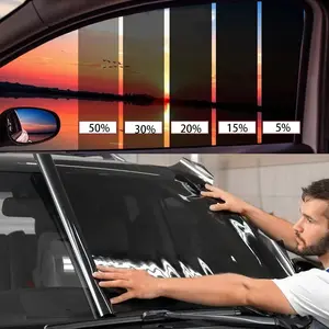 Car Window Tint Film, Privacy Protection, Heat & UV Blocking, Blackout Design, Easy Installation, Durable Car Sunshade Accessory, Car Privacy Protector
