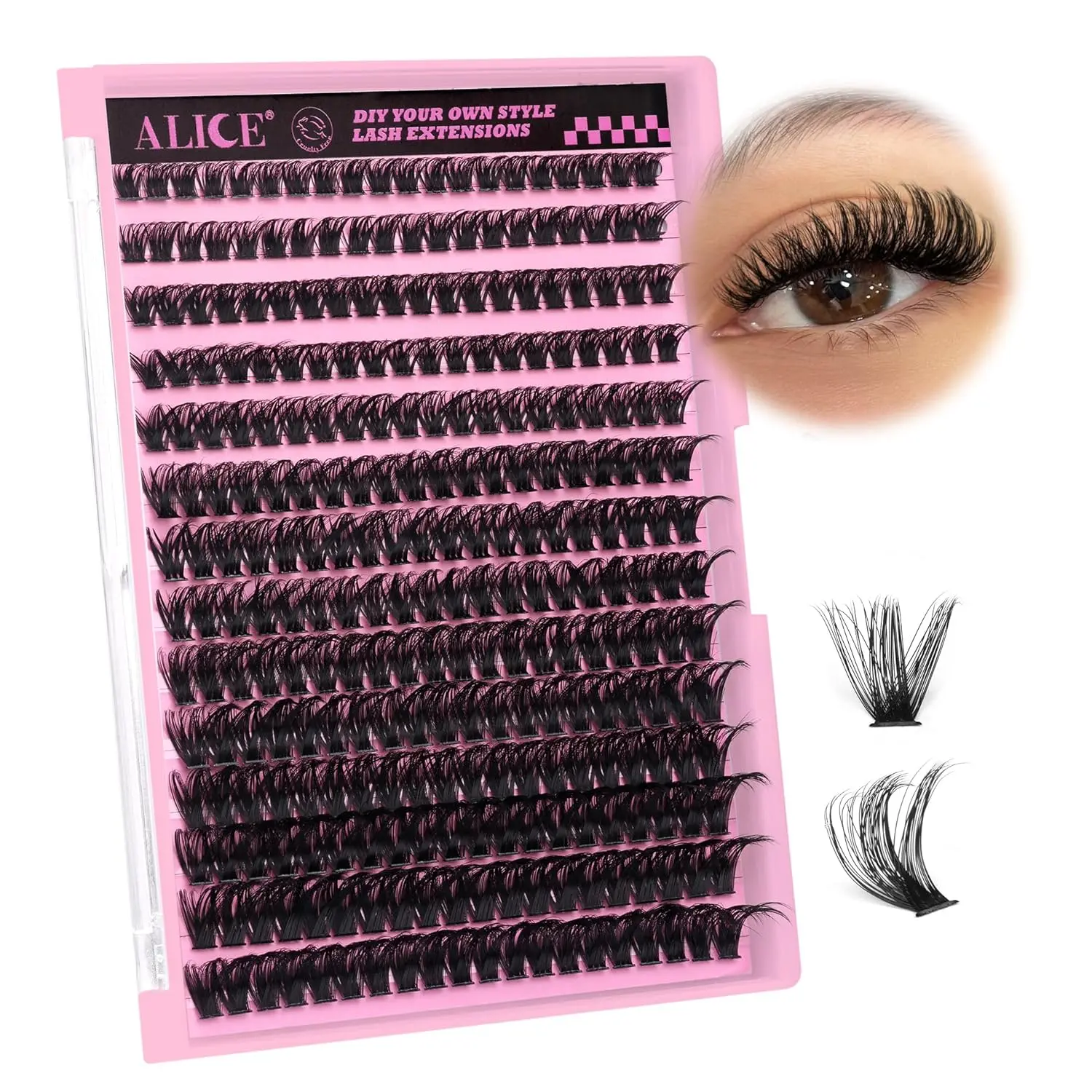 280Pcs Wispy 80D Lash Clusters, D Curl Individual Eyelash Extensions, Diy Reusable Volume Cluster Lashes, Mixed Length 8–16Mm For Home Us