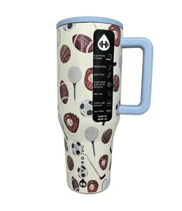 HydroJug 40oz Sports Themed  with Handle &   Keeps Drinks Cold 24H Straw Drinking Utensils water  Stainless Steel Insulated Mug Travel Coffee Mug Drinkware Bottles Bottled Flasks day gift tumbler