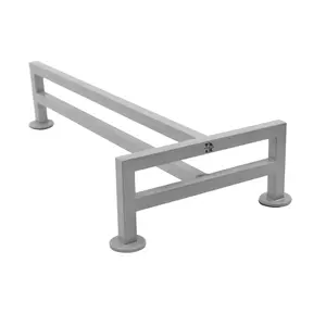Fence Style, T-Shaped Fingerboard Rail, 12" Long - Steel Construction - Grey Mist