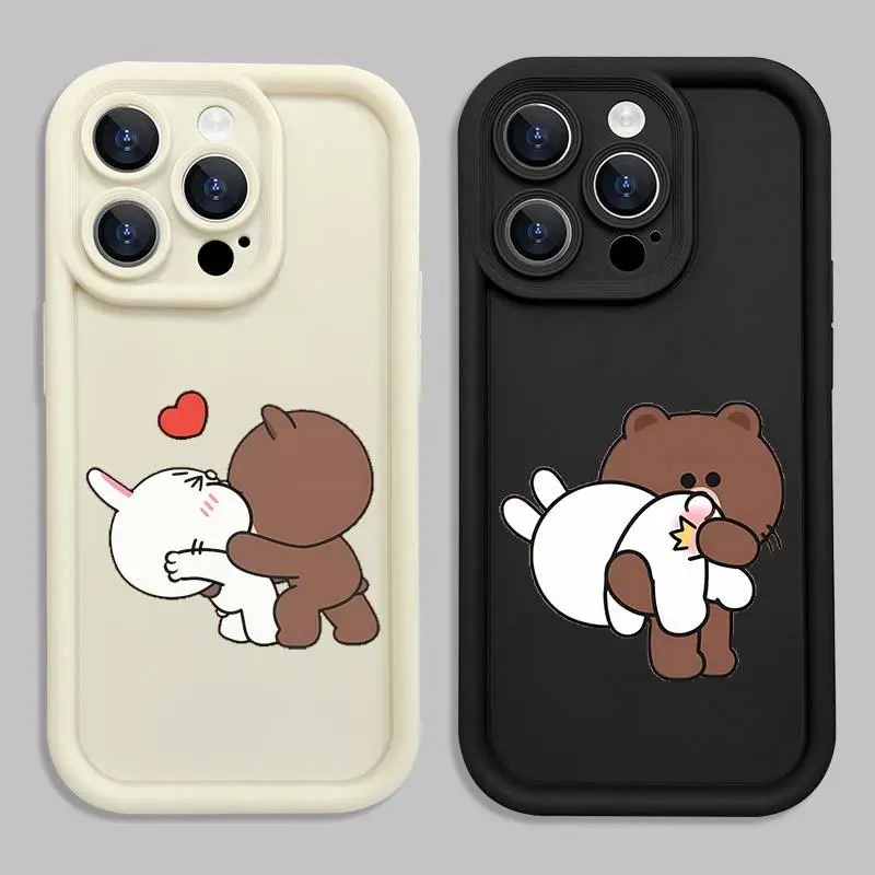 Couple-Patterned Shockproof Smartphone Case for iPhone 1-16 Series (Plus-Pro-Max), Lightweight Heavy-Duty Casing with Precise Cuts & Camera Protection, Durable Stylish iPhone 15 Mobile Accessory