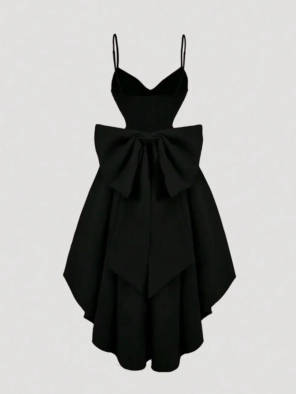 Elegant White Summer Wedding Bridal Dress,Oversized Bow Front Ruched Back Wrap Style Short Front Long Back, Formal Graduation Holiday Outfits