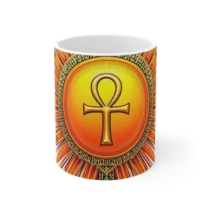 Sun Rays Ankh Colored - Mug
