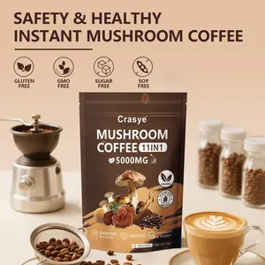 CRASYE 5000MG Mushroom Coffee 11-in-1 Blend with Probiotics & Adaptogens Gluten Free Sugar Free Soy Free Organic for Focus Digestion Support Natural Beverage TikTokShopBlackFriday