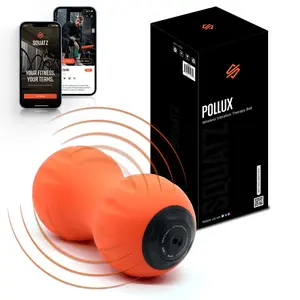 Wireless Vibrating Massage Peanut Ball, Deep Tissue Relief, 3 Intensity Levels, Orange -