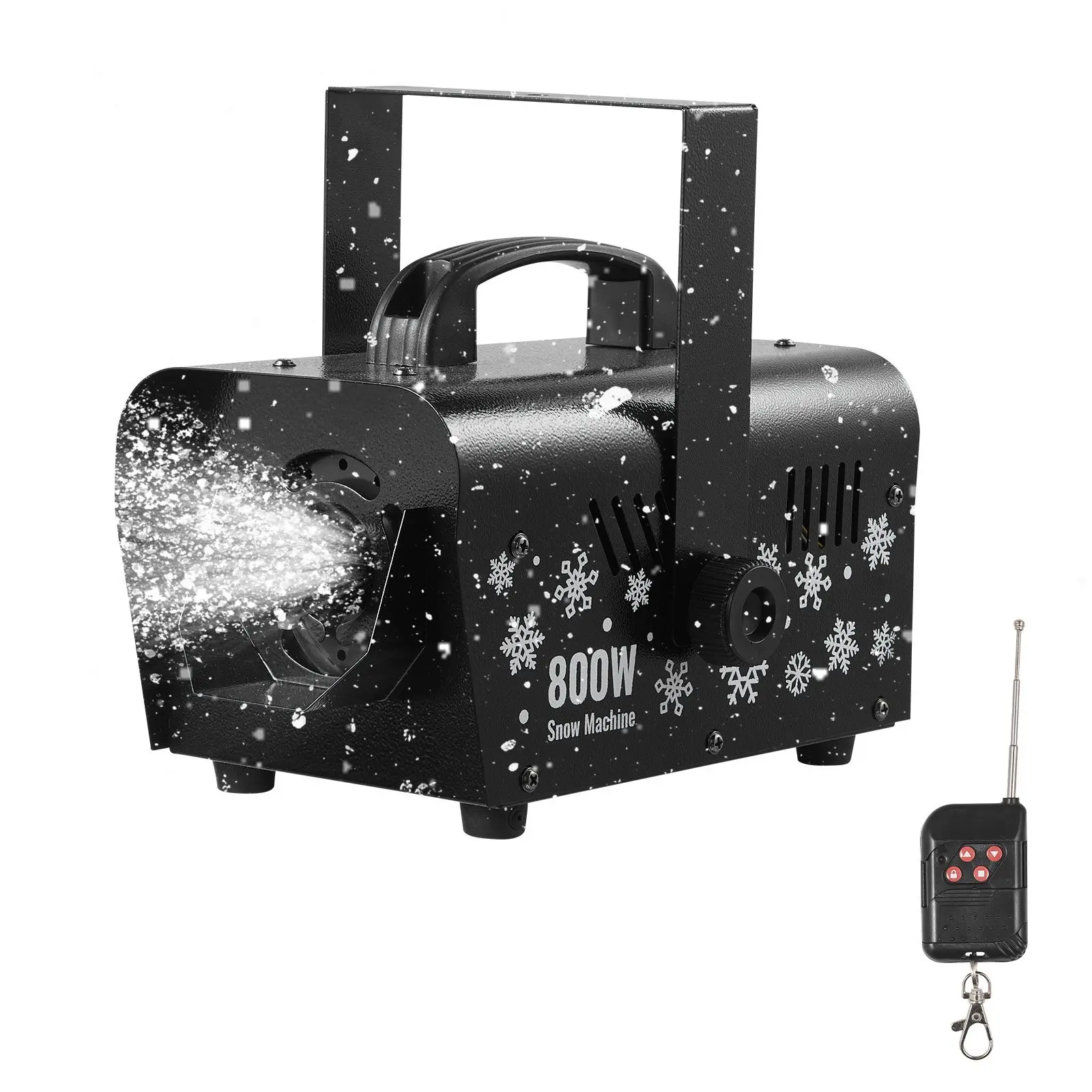 【DealsForYouDays】VEVOR 800W Handheld-Hanging Snow Machine, Portable Wireless Remote Snowmaker with 1L Tank & Carry Handle, Indoor-Outdoor Stage Effect Home Appliances for Festivals, Weddings, Parties, Christmas Party