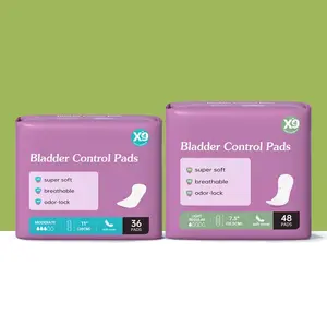 X9 Bladder Control Pads for Women, Moderate Absorbency Incontinence Pads, Disposable Postpartum Bladder Leak Protection, Super Soft Breathable Odor Lock Pads, 36 /48Count