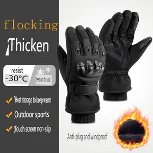 Full Finger Winter Thermal Gloves: Fleece Lined, Touchscreen, Non-slip Wear-resistant for Skiing Hiking Tactical Cycling