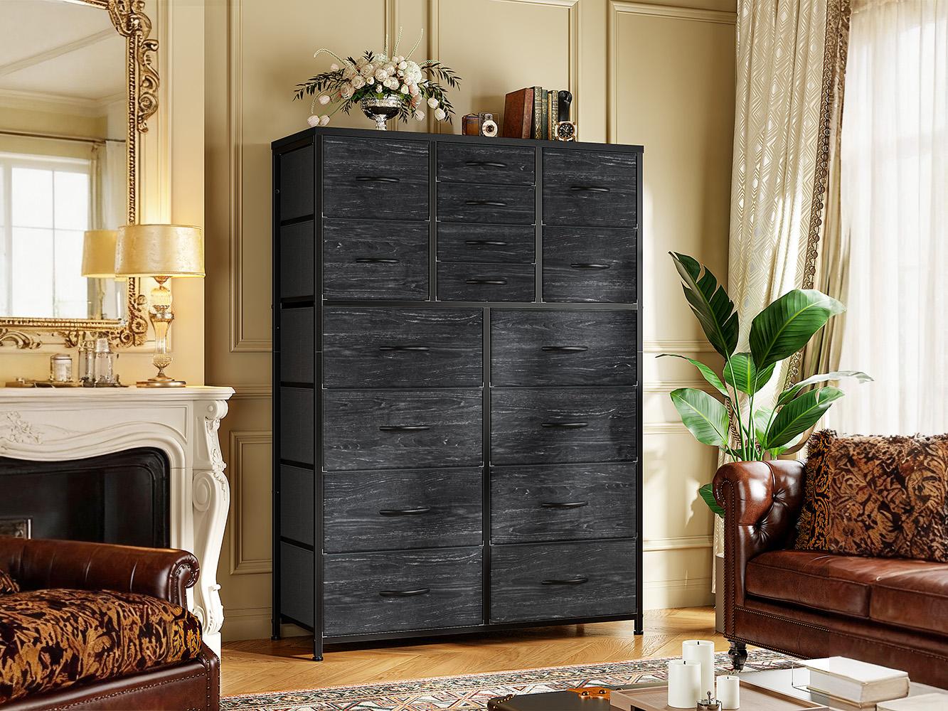 【Spring Refresh】Raybee Furniture 16 Drawer Dresser, Tall Fabric Storage Organizer with Sturdy Metal Frame and Wooden Top, Large Capacity& Space Saving Storage Organizer Unit, Modern Chest of Drawers for Bedroom Closet Entryway, Easy to Assemble & Clean 【Spring Refresh】Raybee Furniture 16 Drawer Dresser, Tall Fabric Storage Organizer with Sturdy Metal Frame and Wooden Top, Large Capacity& Space Saving Storage Organizer Unit, Modern Chest of Drawers for Bedroom Closet Entryway, Easy to Assemble & Clean
