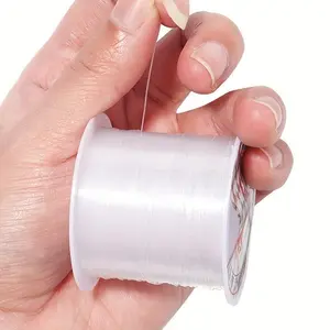 Transparent Fishing Line Beaded Non-elastic Ultra-fine Crystal Line Weaving Hand-piercing Beaded DIY Winding Ring Weaving Fish Silk Beaded Rope