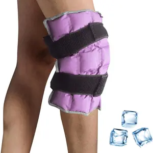 Knee Ice Pack Wrap for Pain Relief, Reusable Soothing Hot Cold Compress for Swelling, Knee Cold Packs for Recovery, Cooling Pads