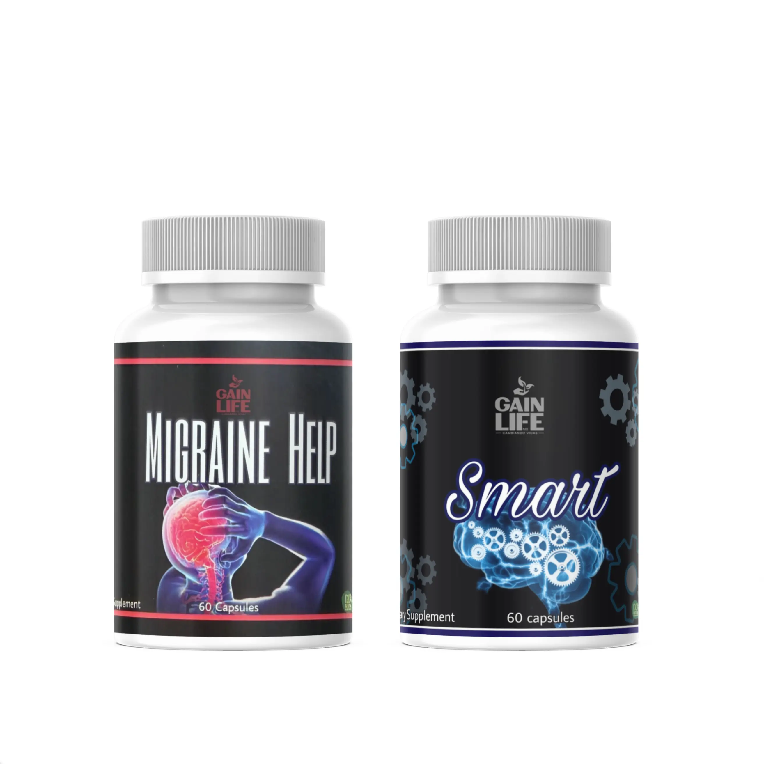 Gain Life Duo Migraine Help & Smart Vitamins Dietary Supplement