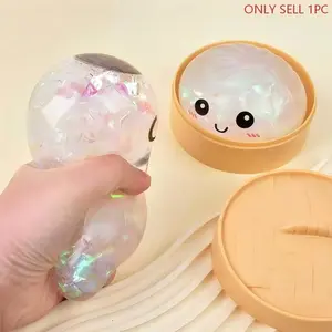 Dumpling Squishies Toy, Realistic Baozi Stress Relief Toy, Fun Squeeze Plaything, Decompression Squeeze, Perfect Gift for Kids and Adults, High-Quality Material