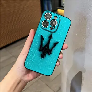 M-Maserati Car Logo  Phone Case for iPhone 17 Pro Max 15 Pro 16 14 Plus 12 13 Mini 11 Pro Shockproof Glass cover