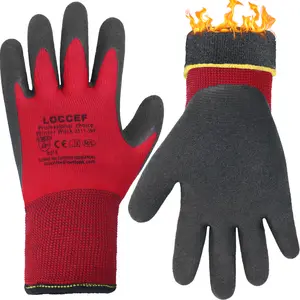 LOCCEF 2 Pairs Winter Work Gloves for Men and Women, Freezer Gloves for Work Below Zero, Thermal Insulated, Super Grip