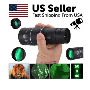 40X60 Monocular Binoculars with Night Vision BAK4 Prism High Power Waterproof