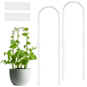 2Sets U-Shaped Clear Acrylic Garden Trellis, Indoor Plant Support for Climbing Plants, Potted Houseplant Trellis for Hoya, Pothos, Monstera, Garden Supplies