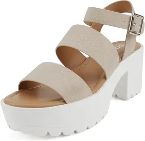 Soda ACCOUNT: Women’s Lug Sole Block Heels  Adjustable strap & ultra-comfy. Shop the look!