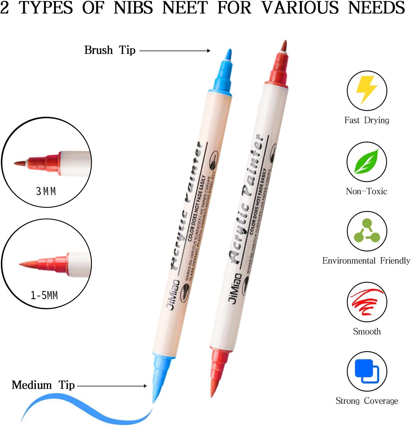 12pcs TBC The Crafts 24 color Dual Tip Acrylic Paint Markers, Non-Toxic, Odorless Dual Tip Markers with Fine & Broad Tips, Professional-Grade Paint for DIY Crafts, for paper, Pottery, Glass, Fabric, Wood, Metal, - Portable 12pcs TBC The Crafts 24 color Dual Tip Acrylic Paint Markers, Non-Toxic, Odorless Dual Tip Markers with Fine & Broad Tips, Professional-Grade Paint for DIY Crafts, for paper, Pottery, Glass, Fabric, Wood, Metal, - Portable