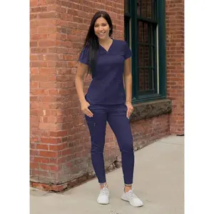 Women's Movement Booster Jogger Scrub Set by Adar XXS-3XL / Navy