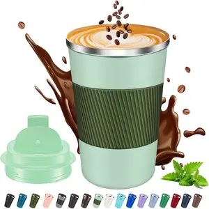 Insulated Coffee Mug 12 oz Travel Coffee Mug with Lid  Proof, Stainless Steel Vacuum Thermal to GO Leakproof, Tumbler  Coffee Cup for Men and Women Hot & Iced Drinks