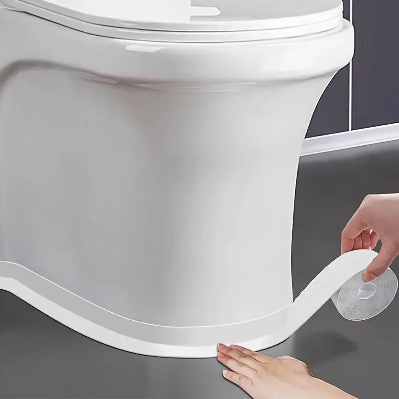 Self Adhesive Bathroom Caulking Tape, Flexible Waterproof Anti-mold Caulking Tape, Universal Kitchen & Bathroom Seam Sticker Tape, Leakproof, Mold Resistant, Glue And Seal, Silicone, Tools, Leak Prevention
