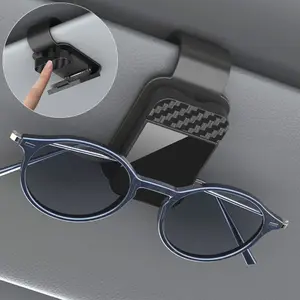 2pcs Car Sun Visor Glasses Clip, Glasses Holder, Auto Interior Accessories, Car Storage Organizer, Car Organization Supplies, Car Essentials