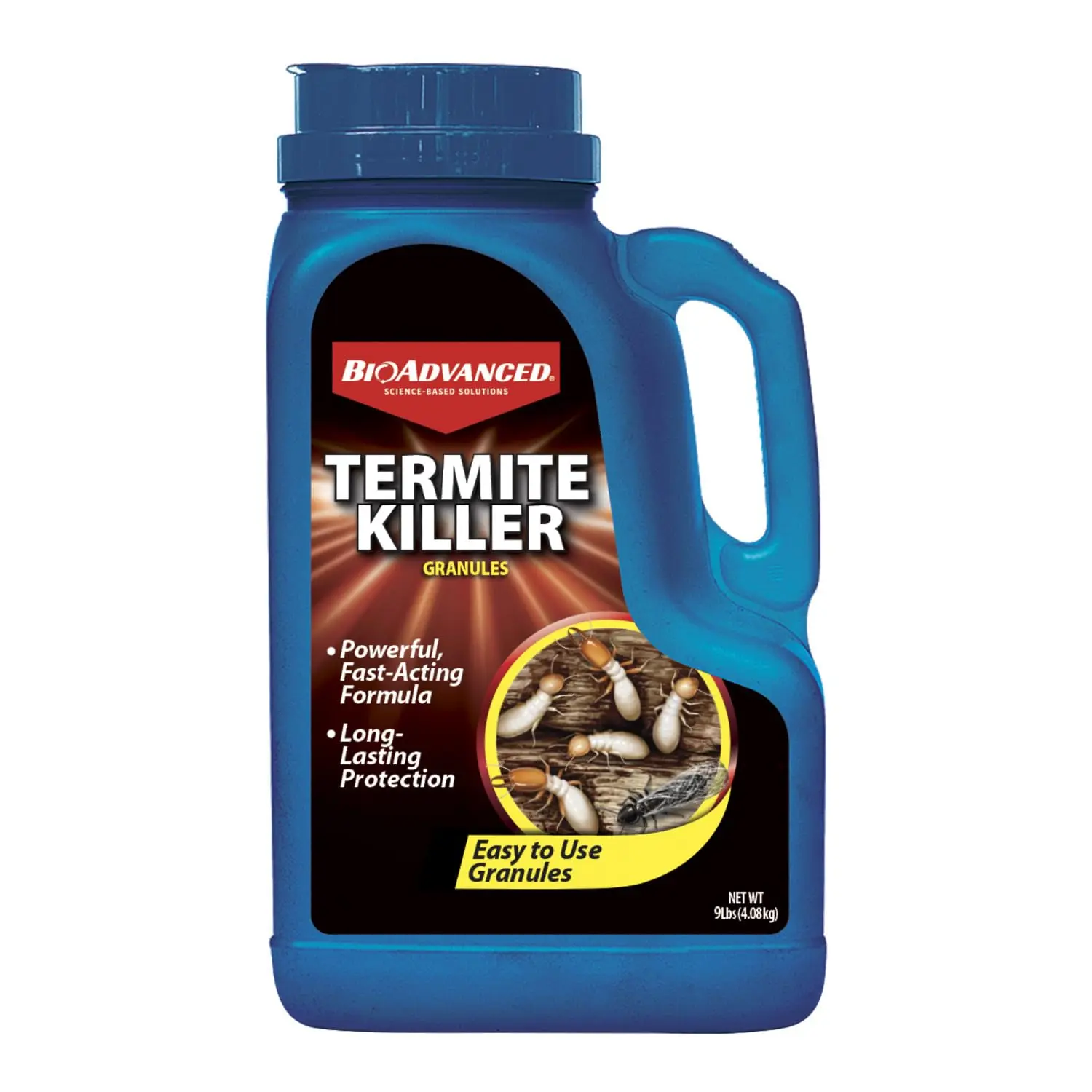 Residential 9 lb Termite Killer Granules for Homeowners, Fast-Acting Ready-to-Use Outdoor Barrier Insect Control, 30-Day Long-Lasting Perimeter Protection, Covers Up to 4,500 sq ft