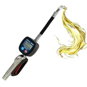 LAUCO Digital Oil Gun for Air Operated Oil Pump Systems – Heavy-Duty Metered Dispensing Nozzle for SAE240 Oils and Fluids – For 3:1 Pump Kits, 55 Gallon Drum Setup (Not for Gasoline or Diesel) - (47565)