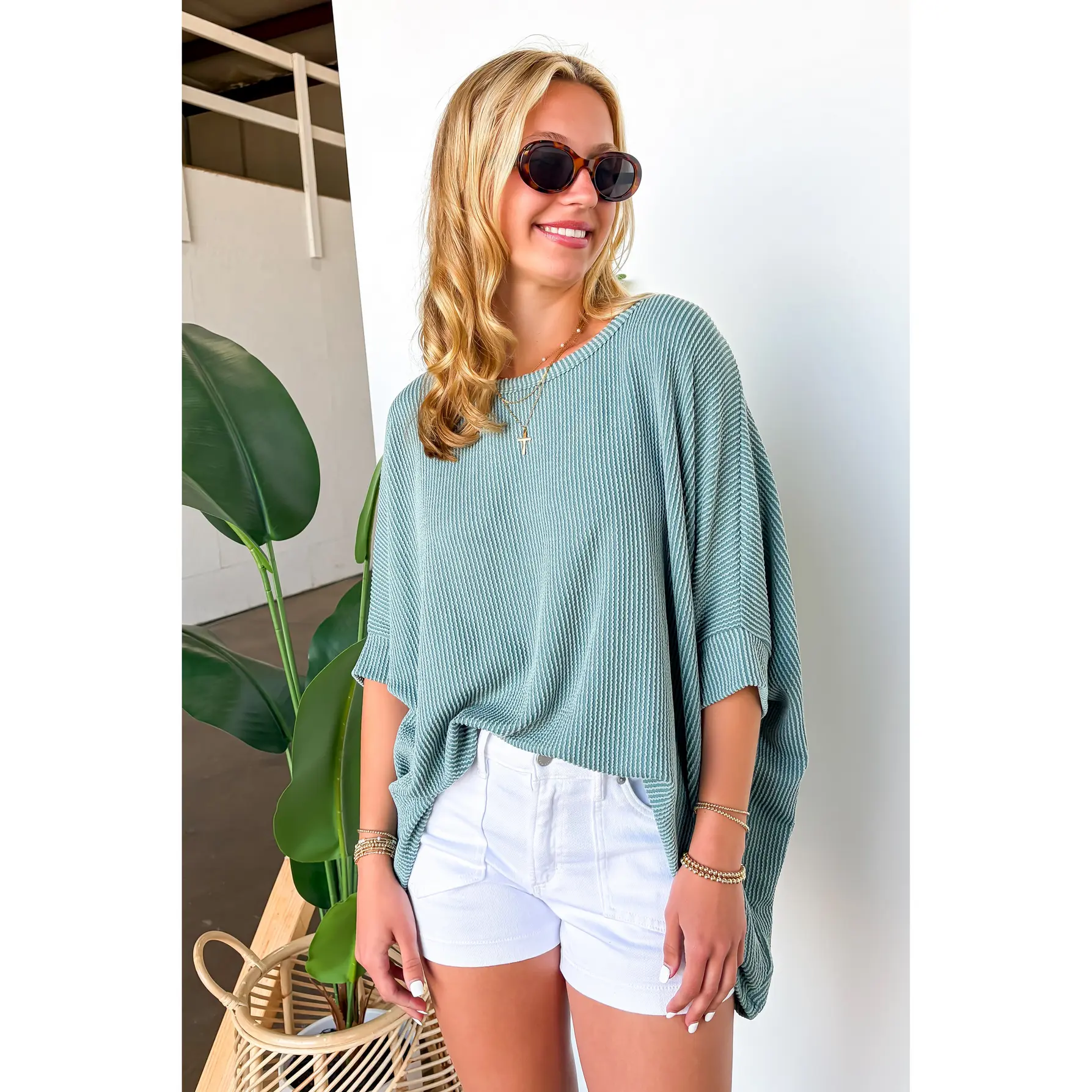 Soft Motion Ribbed Knit Top