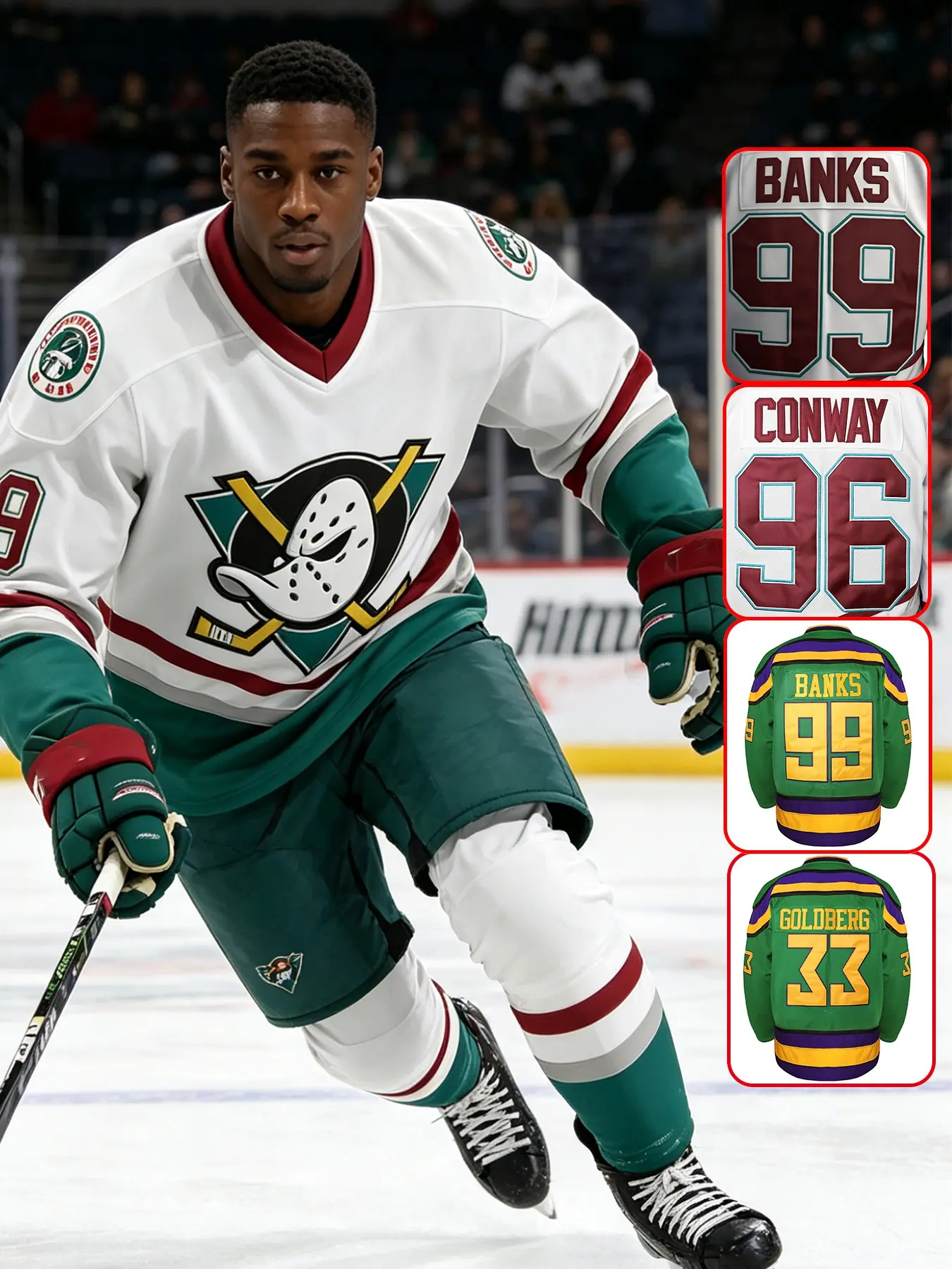 Men's Embroidered Name & Number Hockey Jersey, Breathable Sweat-Wicking Sports Shirt, Loose Fit Casual Wear, Sizes S-3xl, Multiple Colors Available, Athletic Apparel