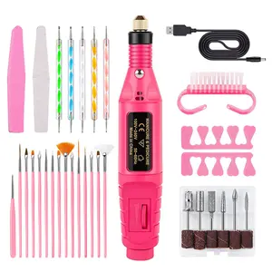 Professional Nail Drill Set, Electric Nail File Kit, Manicure Tools for Fingers & Toes, Nail Care, Polisher, Pedicure Machine Accessories, Beginner Manicure Kit