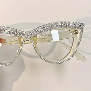 Elegant Eye Women with Rhinestone Accents, +1.0 to +4.0 Power for Small Text, Fashion Glasses, Glasses for Women, | cat Eye Glasses | rhinestone Embellished | polycarbonate Lenses