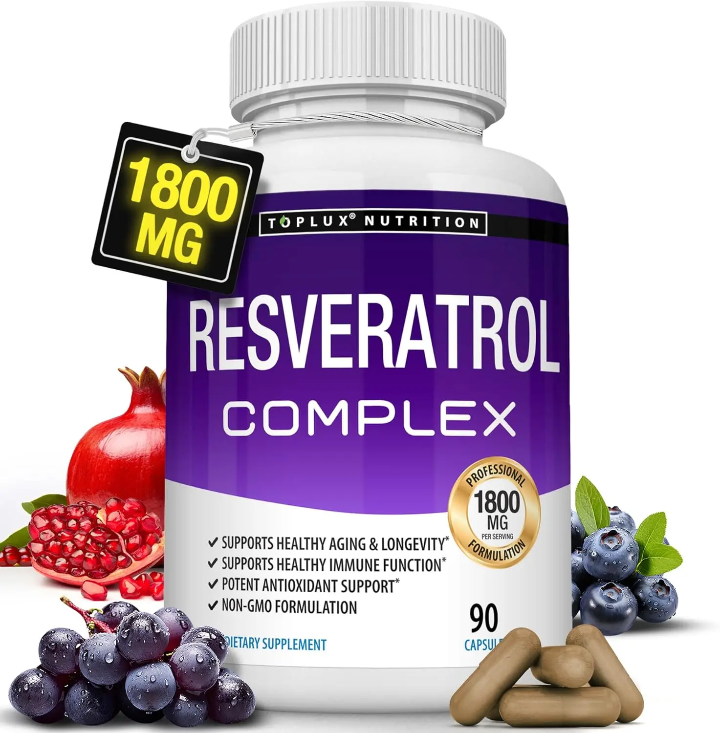 ROOT LABS 4000mg Himalayan Shilajit Gummies - 10-in-1 Alpha Shilajit with Tongkat Ali, Maca Root, 90 caps, Antioxidant, Immunity Boost, Longevity Aid, Trans-Resv, ShilAbsorb High Absorption, Sugar-Free Vegan Adult Dietary Supplement (60 Count)