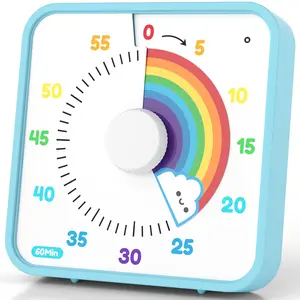 Mother's Day Gift 60 Minute Visual Timer for Kids and Adults, Non-Ticking 7.5 Inch Large Visual Countdown Timers for Classroom Desk Countdown Clock with Magnetic Backing, Kids Pomodoro Timer Clock summervibes