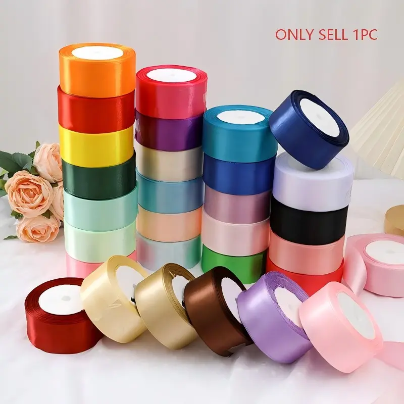 Premium Satin Ribbon for Gift Wrapping, Wedding & Flower Bouquets, Bright Packaging, Gift Wrapping Supplies