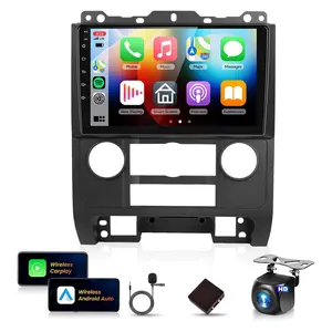 【HiFi 2G+64G】 Car Radio for Ford Escape/Kuga/Mazda Tribute 2007-2012 Stereo with Wireless CarPlay,Android Auto,9 inch HD IPS Touch Screen, GPS, Bluetooth, WiFi,16EQ, MirrorLink and Backup Camera