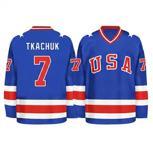 Brady Tkachuk USA Hockey Jersey, Vintage Team USA Style Bold 7 Print, Great Perfect Gift for Hockey Fans