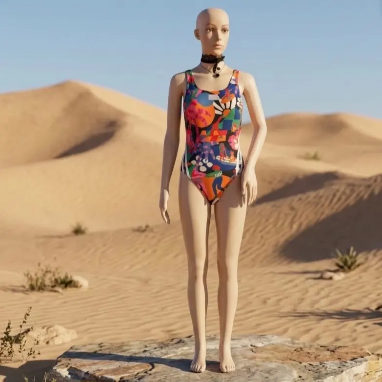 Women’s Swimsuit one piece multicolored swimwear natacion