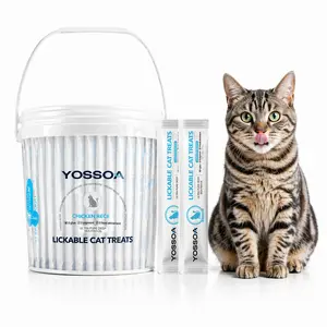 【100 STICKS 】YOSSOA Lickable Wet Cat Treats, Squeezable Creamy Purée Cat Treat Delectables Squeeze Lickable Treats, Squeeze Stick Lickable Treats for Cats No Added Fillers, No by-Products, No Added Preservatives