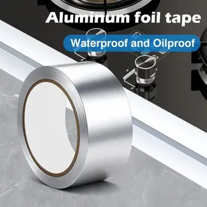 Aluminum foil tape for bathrooms and household use: waterproof, oil-resistant, and heat-resistant; sealing tape for gaps around kitchen stoves and sinks; mold-resistant sealing tape