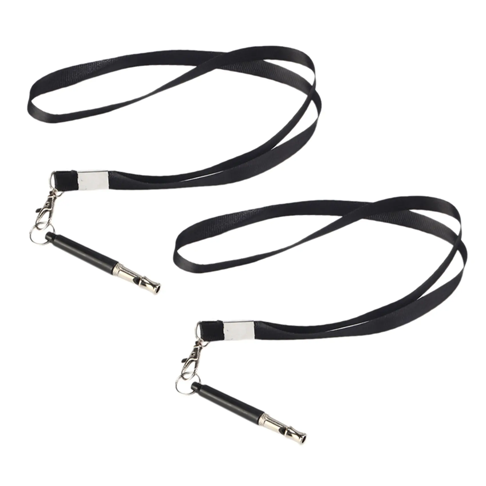 2x Stainless Steel Dog Training Whistle Set - Professional Small Tool with Adjustable Frequency, Ultrasonic Tone, Safe Whistle Design, Dual Anti-Loss Lock for Stop Barking Control, 2X Whistle