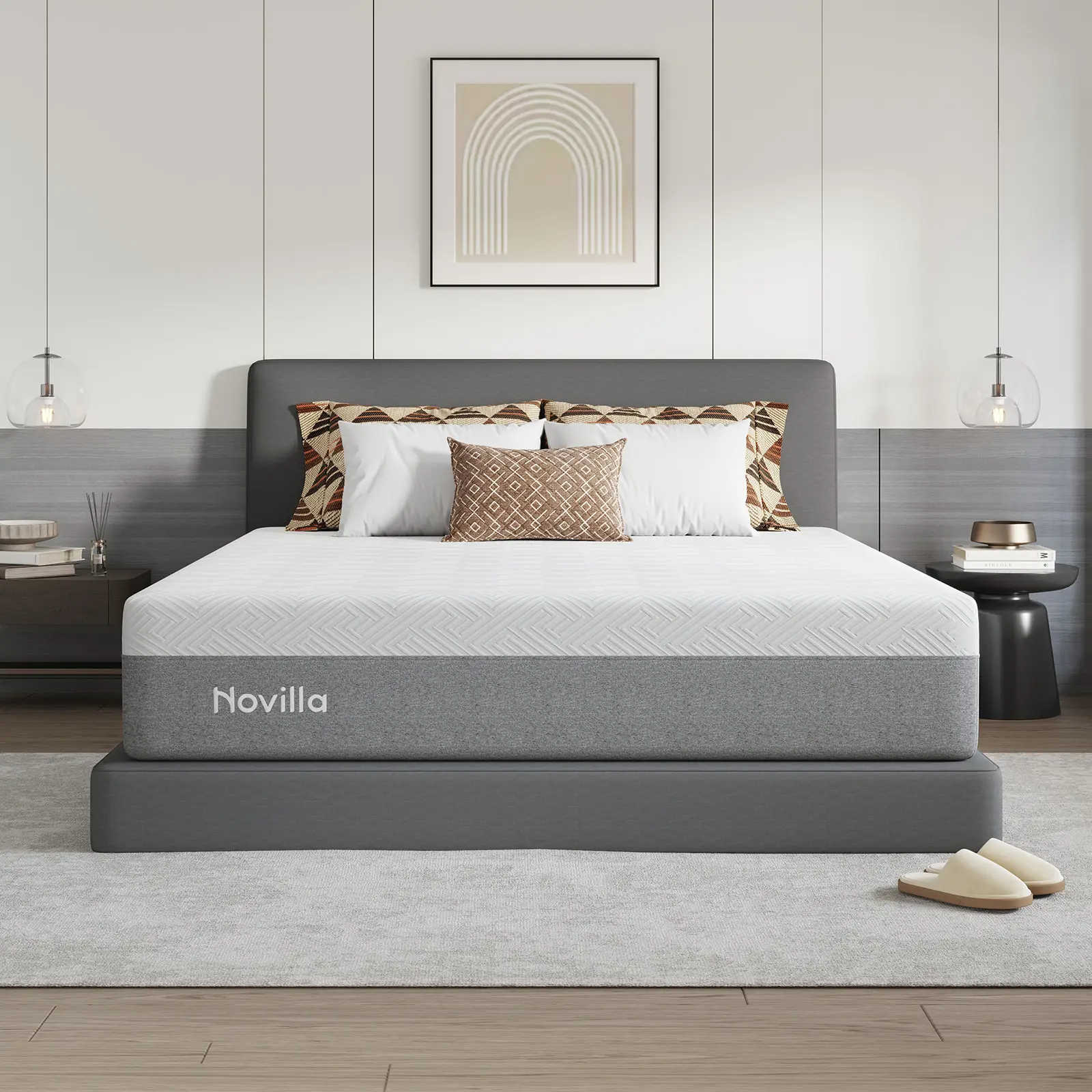 Gel Memory Foam Mattress for Cool Night &  Fiberglass-Free，Full/Queen/KIng Size ,6/8/10/12/14 Inch Medium Firm  in Box for Cool Sleep and Pressure Relief&Perfect Balance of Softness.DealsForYouDays