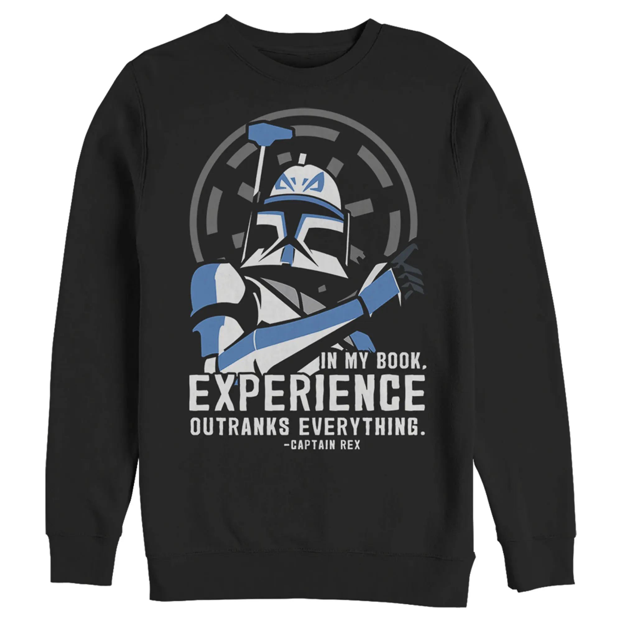 Men's Star Wars: The Clone Wars Captain Rex Fashion Sweatshirt - Casual OOTD, Outfit Inspiration, Long Sleeve Pullover, Digital Print, Hang Dry